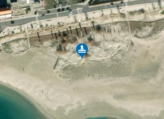 Satellite image of Plage de la Corniche