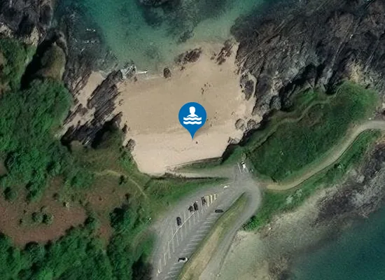 Satellite image of Plage de Beg Douar