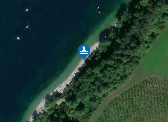 Satellite image of Plage naturiste de Ripaille
