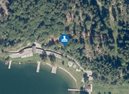 Satellite view of TRISTACHER SEE, BADEANSTALT