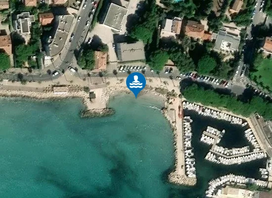 Satellite image of Plage Port Saint-Jean