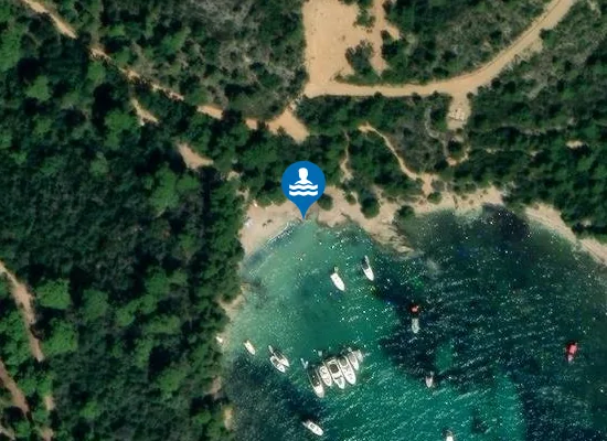 Satellite image of Plage du cap Léoube