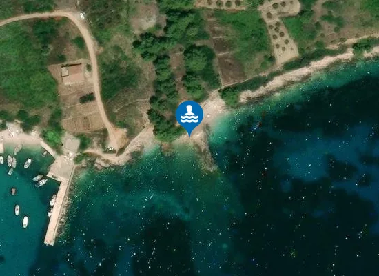 Satellite image of Nudist Beach Zavala - FKK
