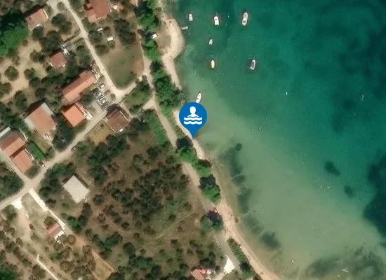 Satellite image of Klanac beach