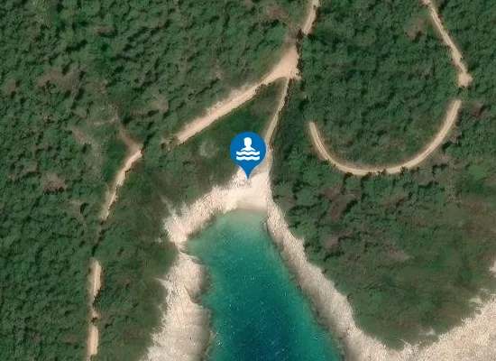 Satellite image of Plaža Plavina