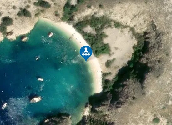 Satellite image of Fox bay