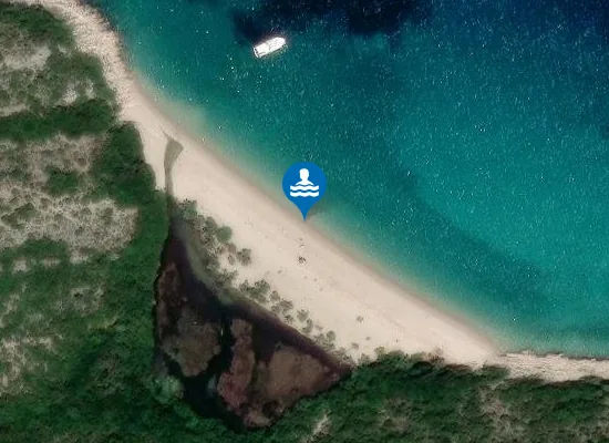 Satellite image of Plaža Jezero