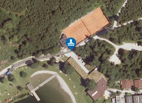 Satellite view of BADESEE KIRCHBICHL, HAUPTBADEBUCHT