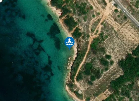 Satellite image of Plaža Valentina (FKK)