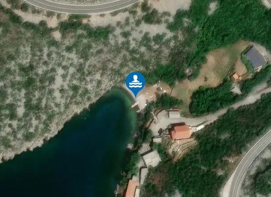 Satellite image of Plaža Spasovac