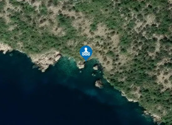 Satellite image of secret beach