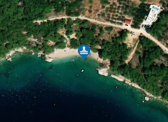 Satellite image of Medovača Cove