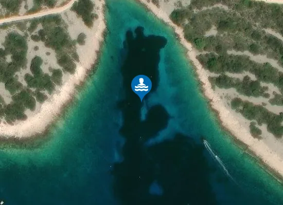 Satellite image of Plaža Stupica