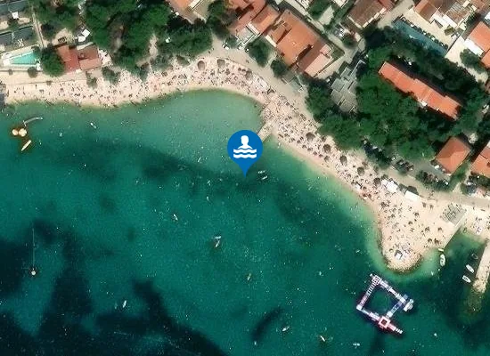 Satellite image of Plaža Pakoštane