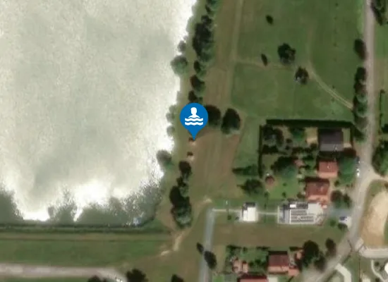 Satellite image of kutyás strand