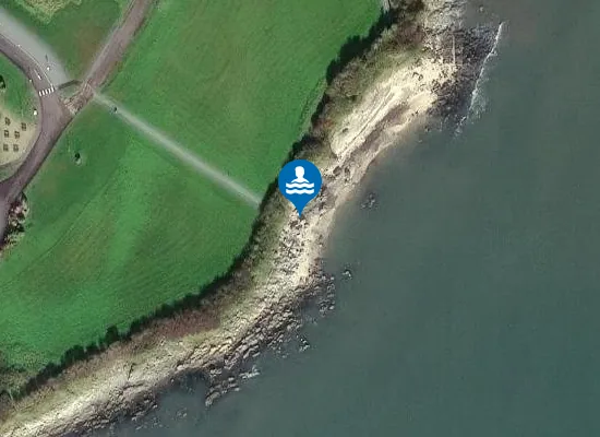 Satellite image of Shell Beach