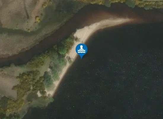 Satellite image of Coon Beach