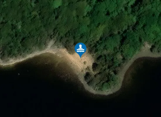 Satellite image of McRose Beach