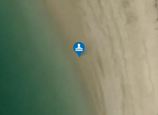 Satellite image of Porthaw Beach