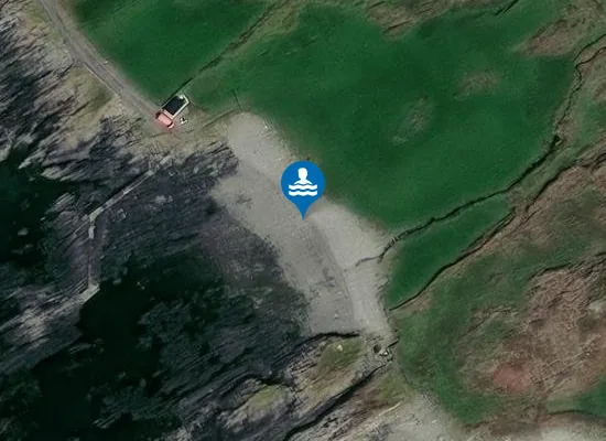 Satellite image of Cahermore 1st pebbled beach