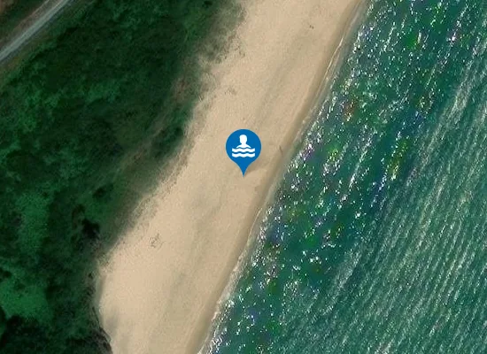 Satellite image of Nuns Beach