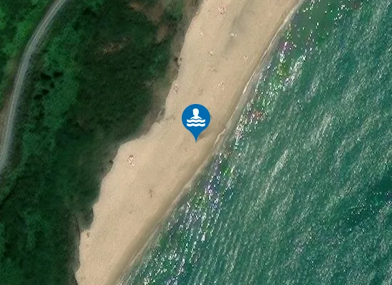 Satellite image of Hanging Rock Beach