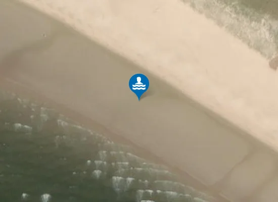 Satellite image of HVIDBJERG STRAND VED GRØNNINGEN (~HØFDE 7 OG 8)