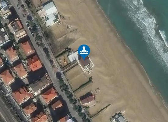 Satellite image of Ippocampo Beach