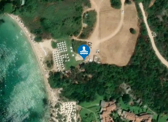 Satellite image of Finger's Beach Costa Smeralda