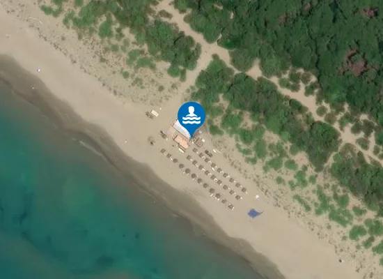 Satellite image of Kite's Angels beach