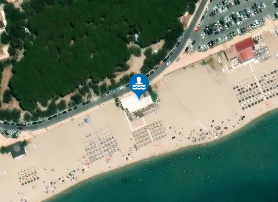 Satellite image of Blau Beach