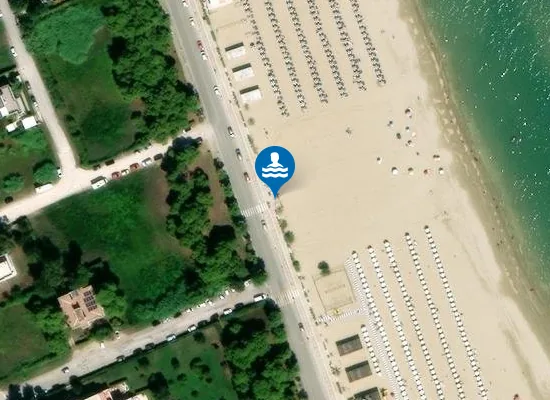 Satellite image of Unica Beach