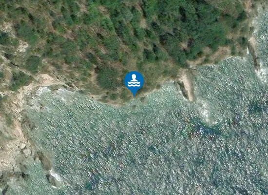 Satellite image of Cala Piazzoni