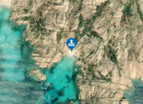 Satellite image of Cala Coticcio