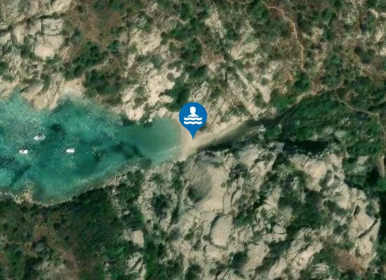 Satellite image of Cala Caprarese