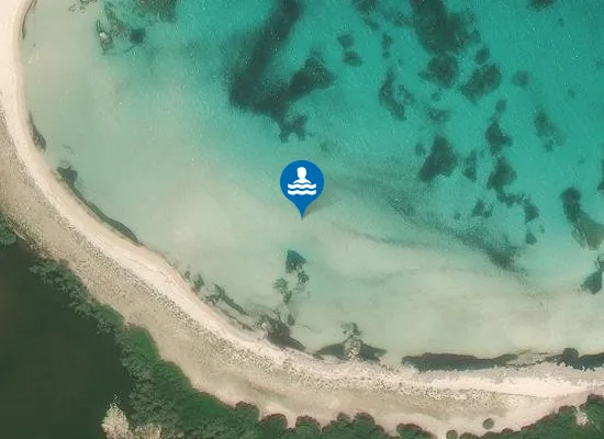 Satellite image of Cala Sant'Andrea