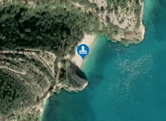 Satellite image of Baia Rossa