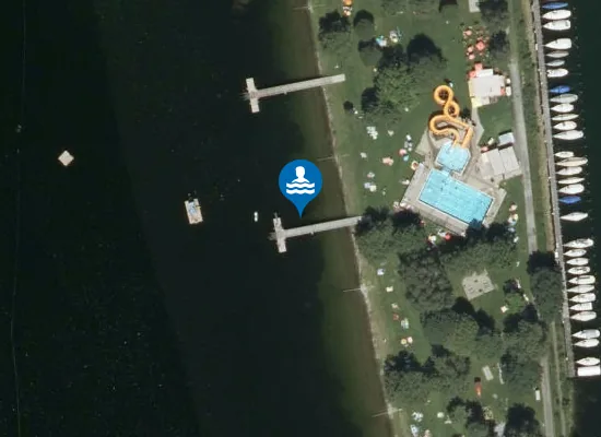 Satellite view of BODENSEE, STRANDBAD HARD