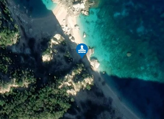 Satellite image of Cala Mariolu