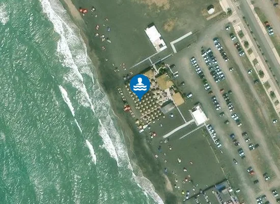 Satellite image of Ocean Surf Beach