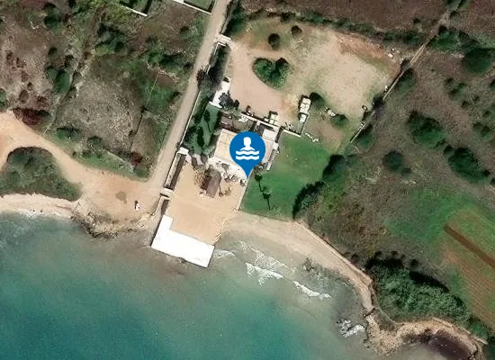 Satellite image of Saracino Beach