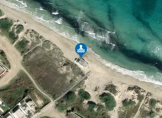 Satellite image of Pole Pole Beach