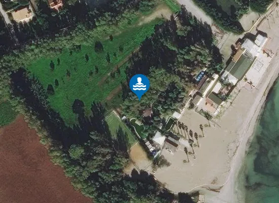 Satellite image of Kukua Beach