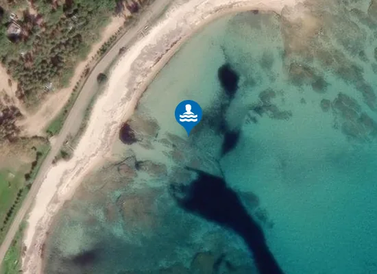 Satellite image of Spiaggia di Cala d'Ostia