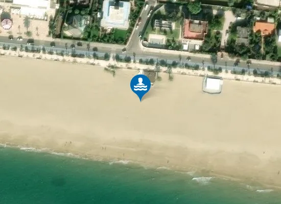 Satellite image of Sombrero Beach
