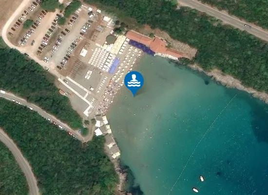 Satellite image of Trsteno beach