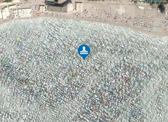 Satellite image of Slovenska plaža