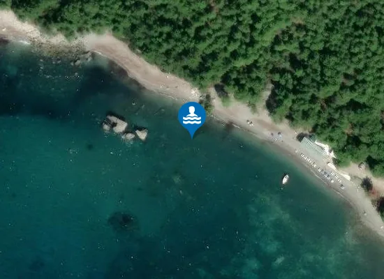 Satellite image of Plaža Maljevik