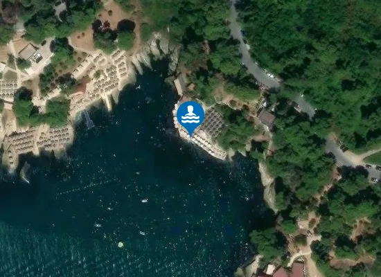 Satellite image of Ibiza Beach