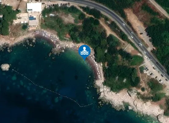 Satellite image of Crvena plaža